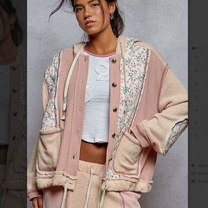 POL “ Chicago 6 “ POL Quilted Thermal Jacket with Waist String and Hood BR55